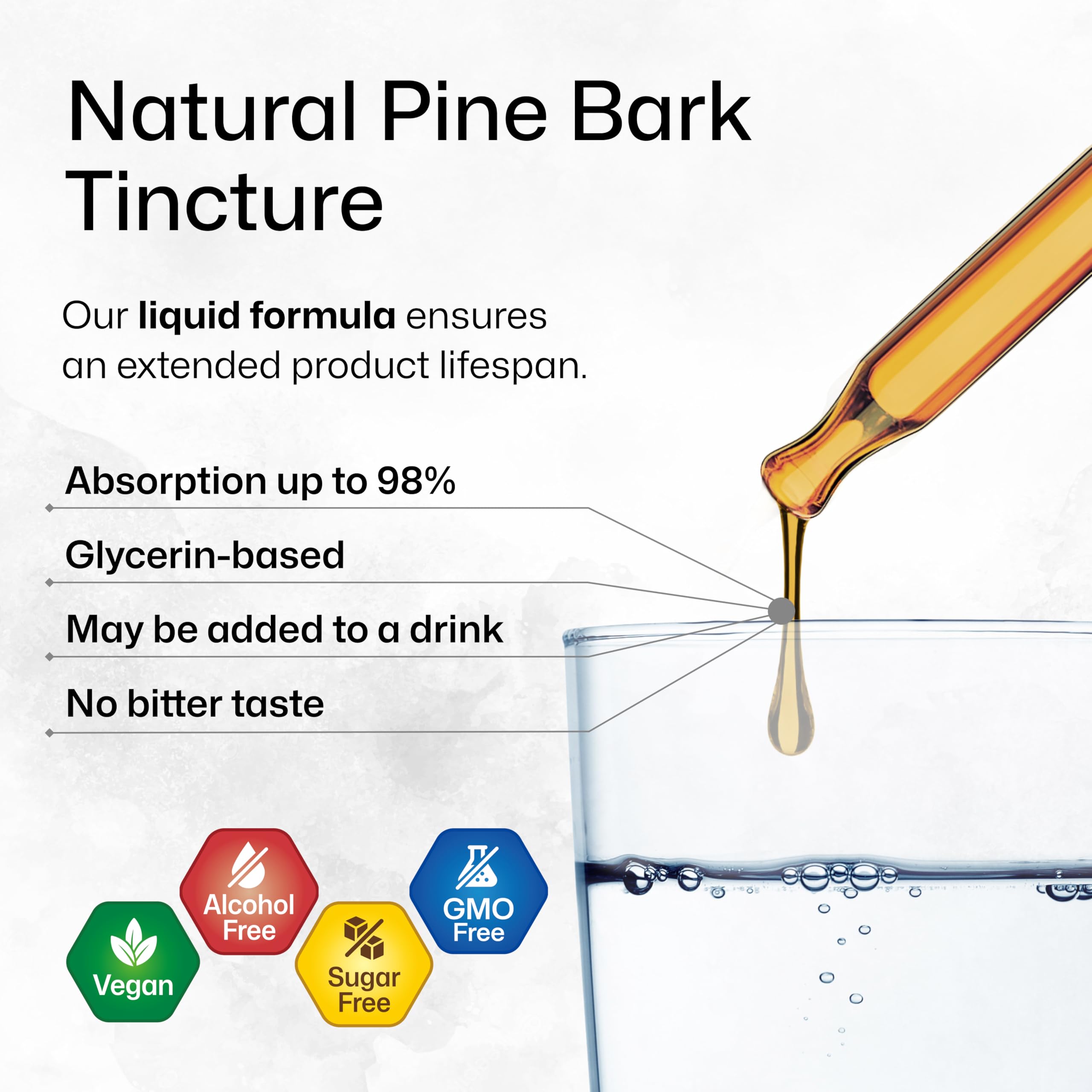 BIO KRAUTER Pine Bark Extract Tincture in a glass