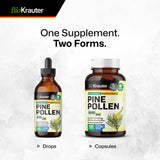 BIO KRAUTER Pine Pollen Capsules in a hand