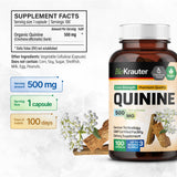 BIO KRAUTER Quinine Capsules back view with ingredient list