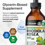 BIO KRAUTER Rhodiola Rosea Drops ingredients list on packaging