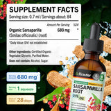 BIO KRAUTER Sarsaparilla Liver Support Drops in a glass of water