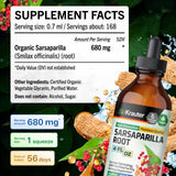 BIO KRAUTER Sarsaparilla Root Drops lifestyle scene with glass of water
