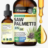 BIO KRAUTER Saw Palmetto Supplement 2 fl oz bottle front view