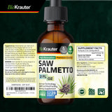 BIO KRAUTER Saw Palmetto Supplement on a wooden table