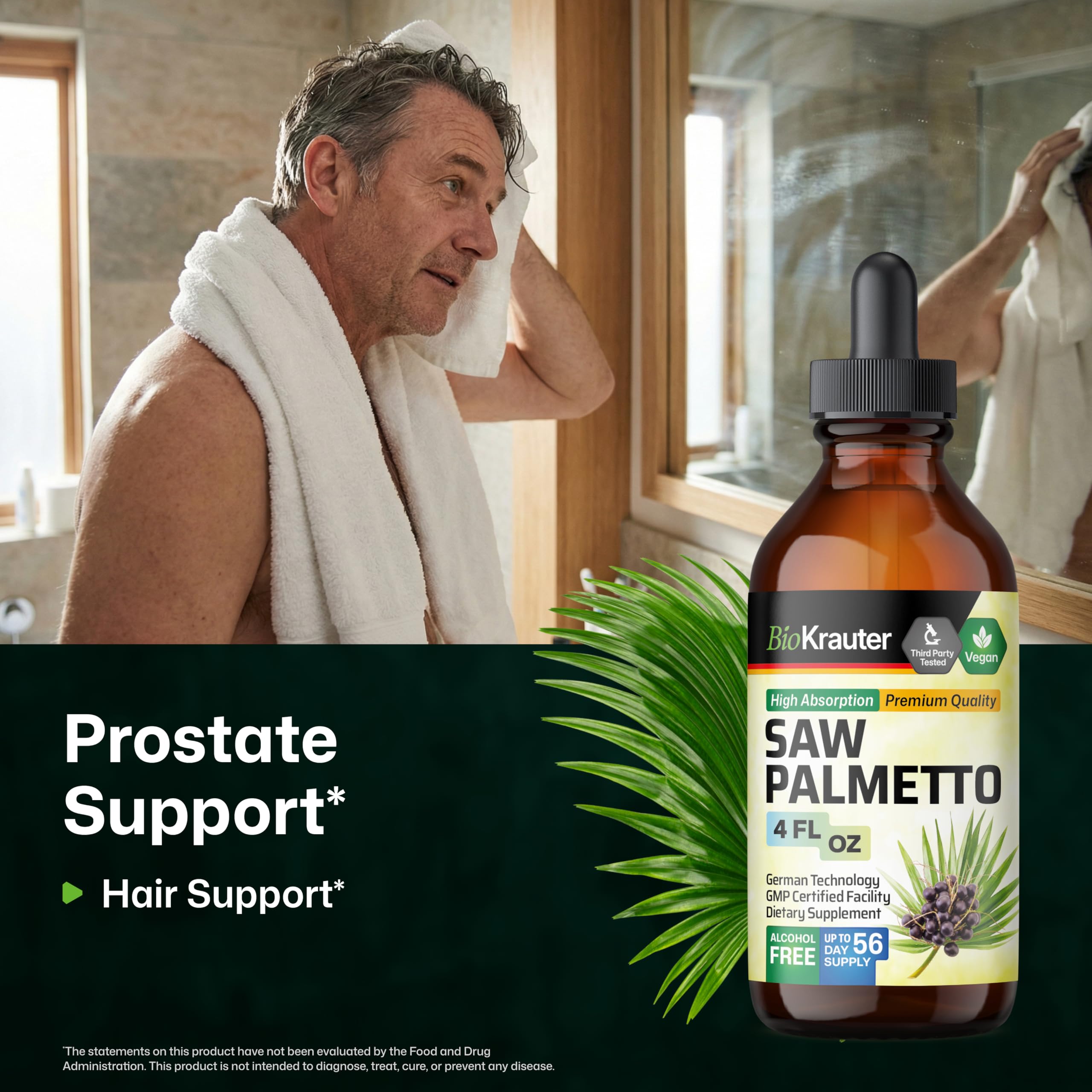 BIO KRAUTER Saw Palmetto Tincture bottle side view