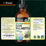 BIO KRAUTER Saw Palmetto Tincture with glass of water