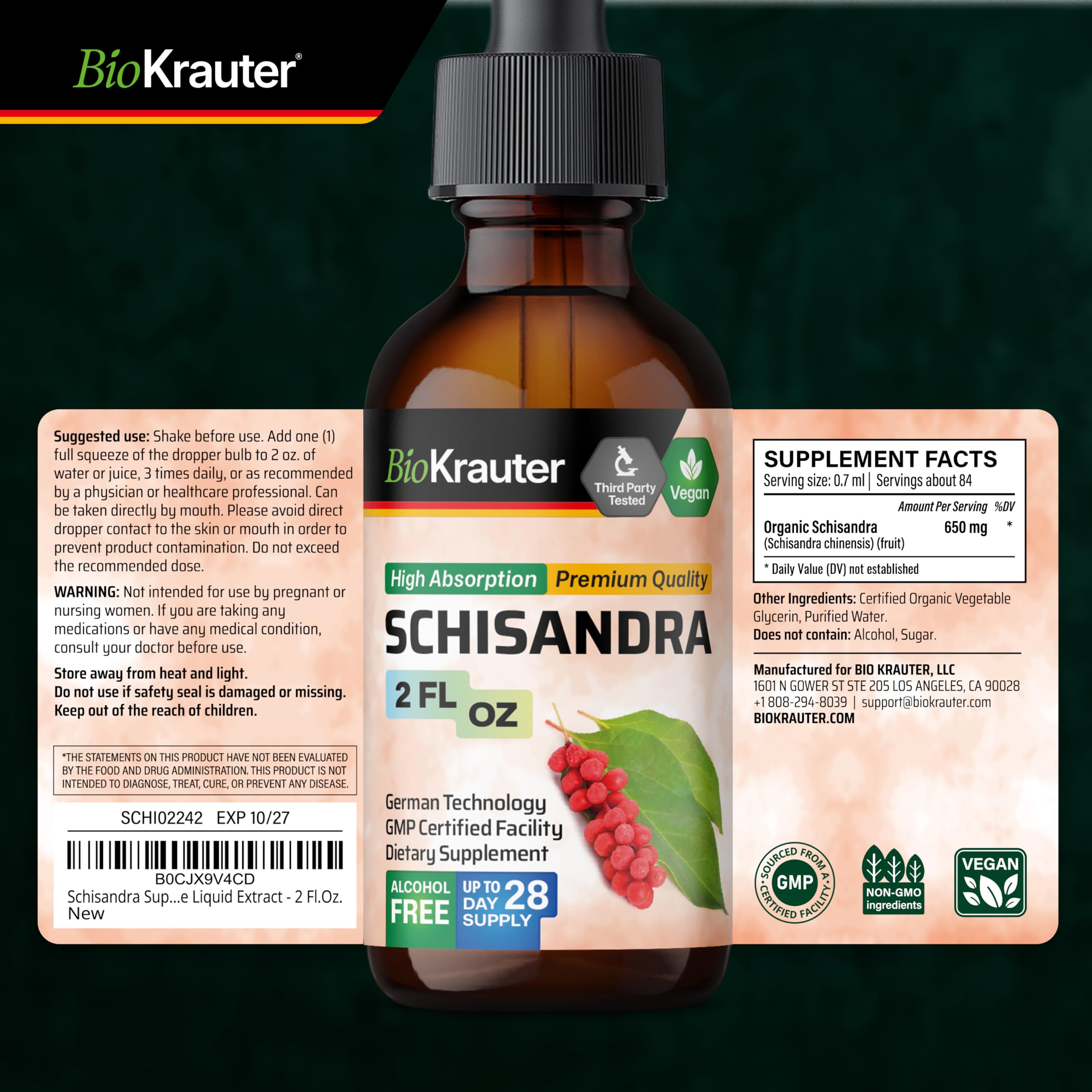 BIO KRAUTER Schisandra Supplement lifestyle scene