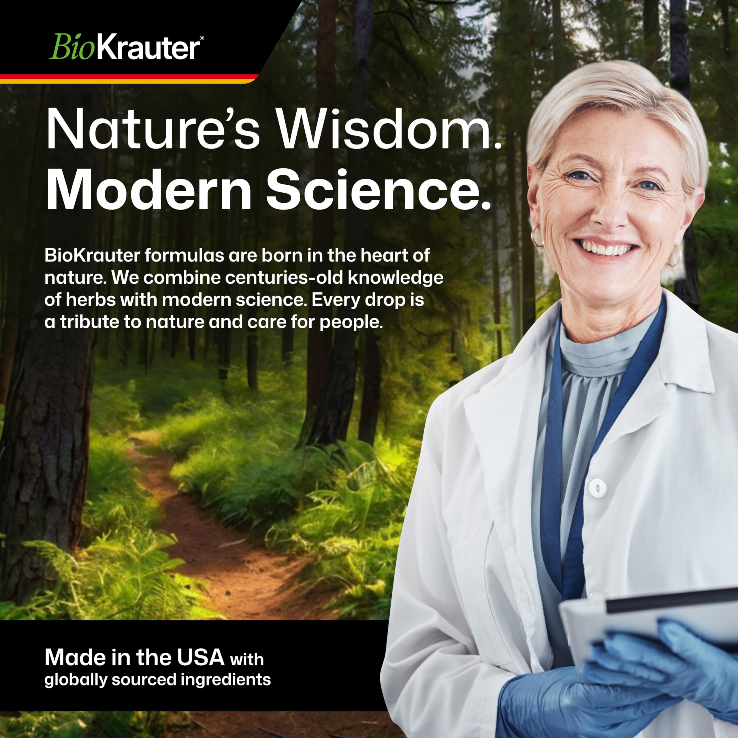 BIO KRAUTER Skullcap Tincture with dropper close-up