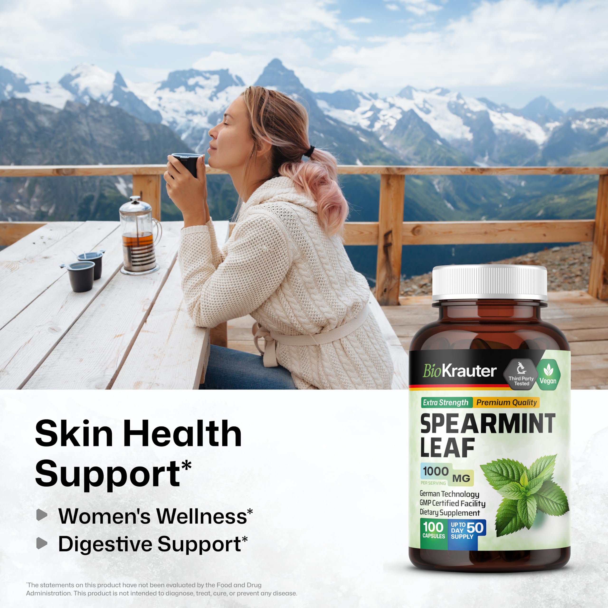 BIO KRAUTER Spearmint Leaf Capsules side view