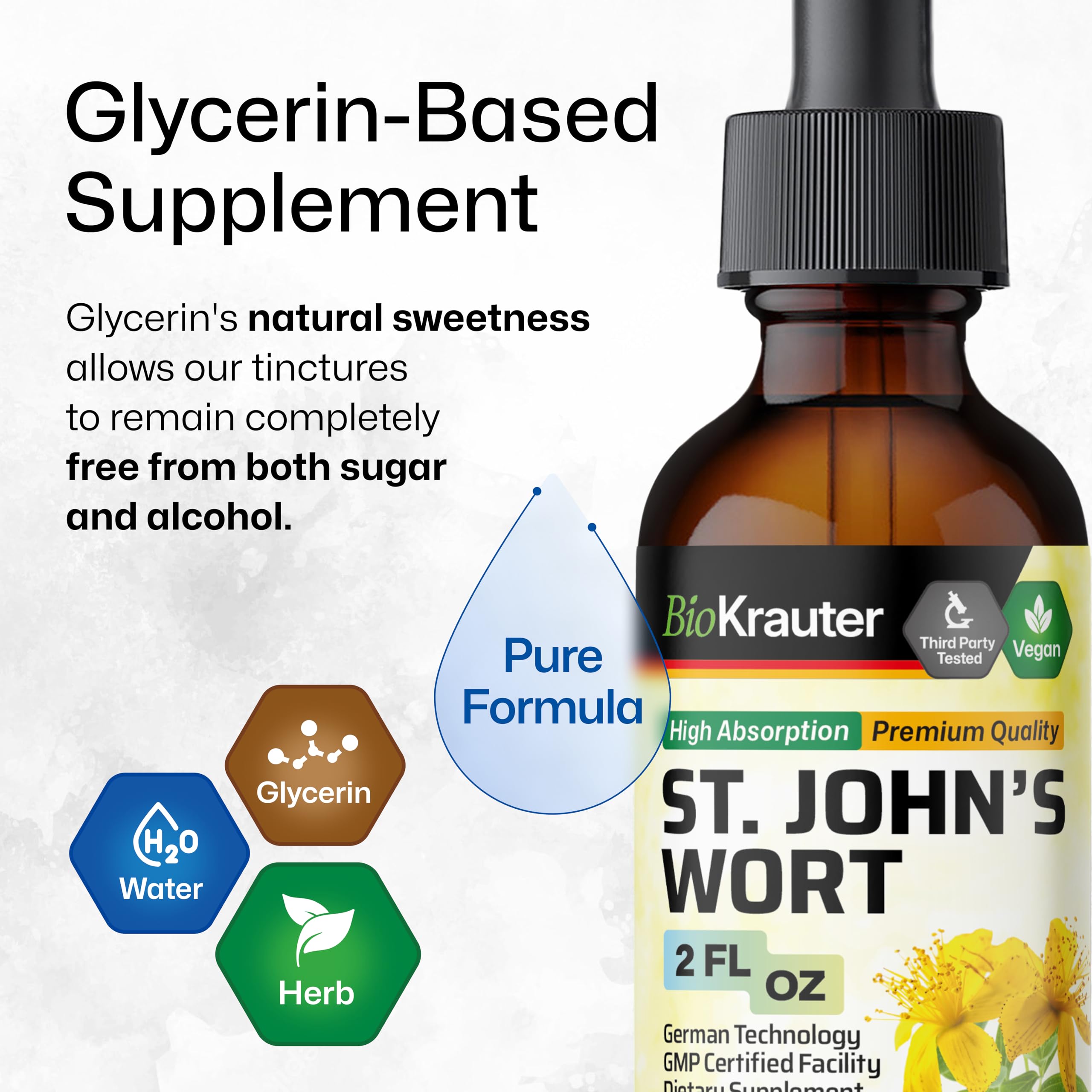 BIO KRAUTER St John's Wort Tincture bottle back view