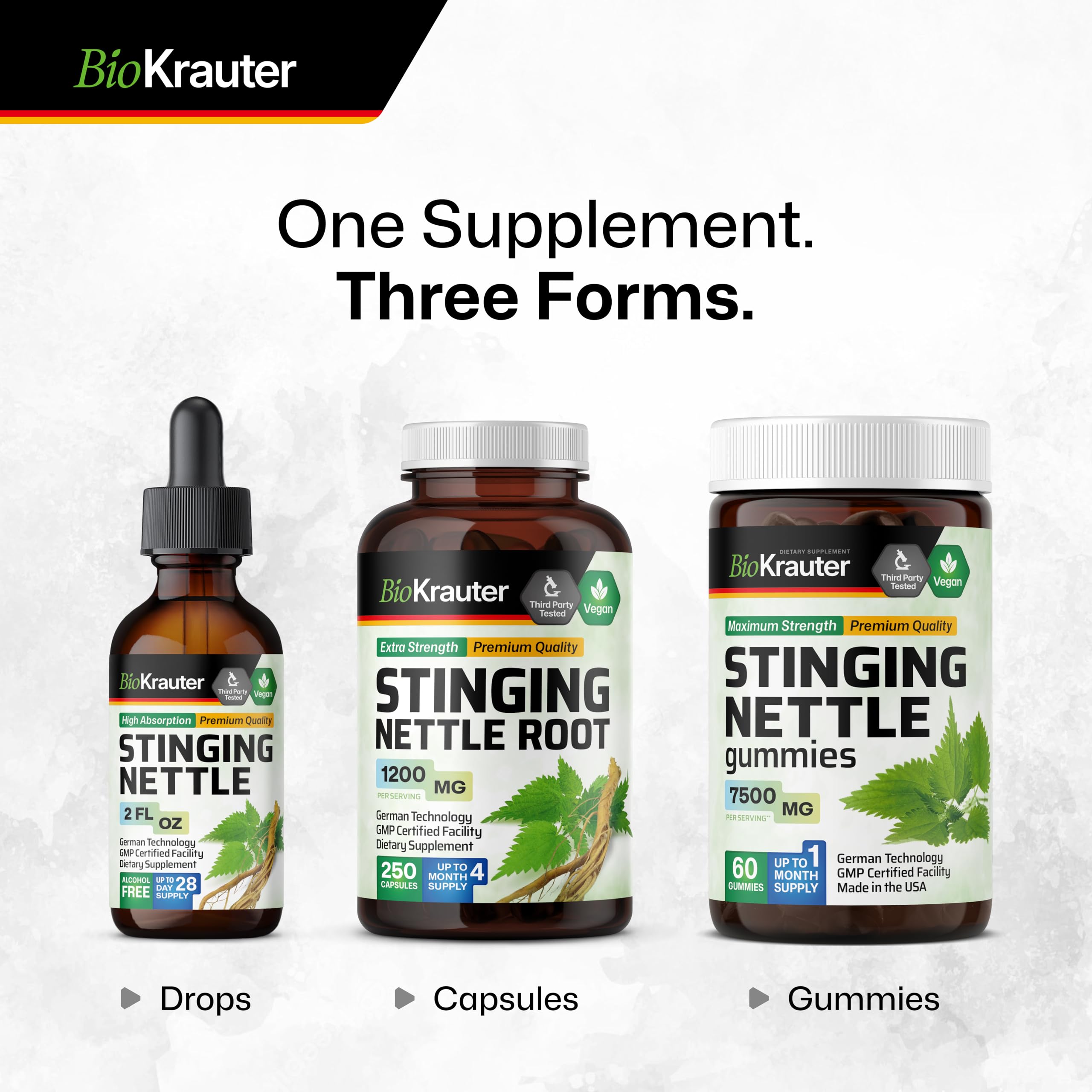 BIO KRAUTER Stinging Nettle Tincture 141g packaging details