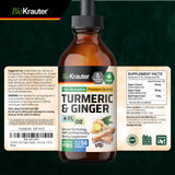 BIO KRAUTER Turmeric and Ginger Liquid Drops on a kitchen counter