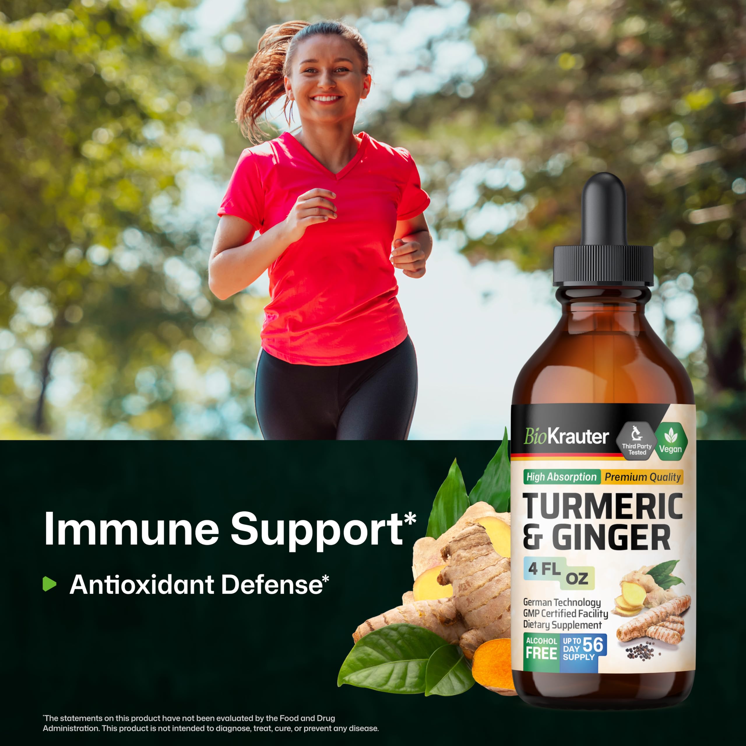 BIO KRAUTER Turmeric and Ginger Liquid Drops packaging