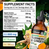 BIO KRAUTER Turmeric and Ginger Liquid Drops with ingredients