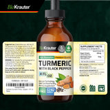 BIO KRAUTER Turmeric Curcumin Liquid Supplement 4 fl oz bottle on wooden table