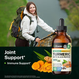 BIO KRAUTER Turmeric Curcumin Liquid Supplement 4 fl oz side view