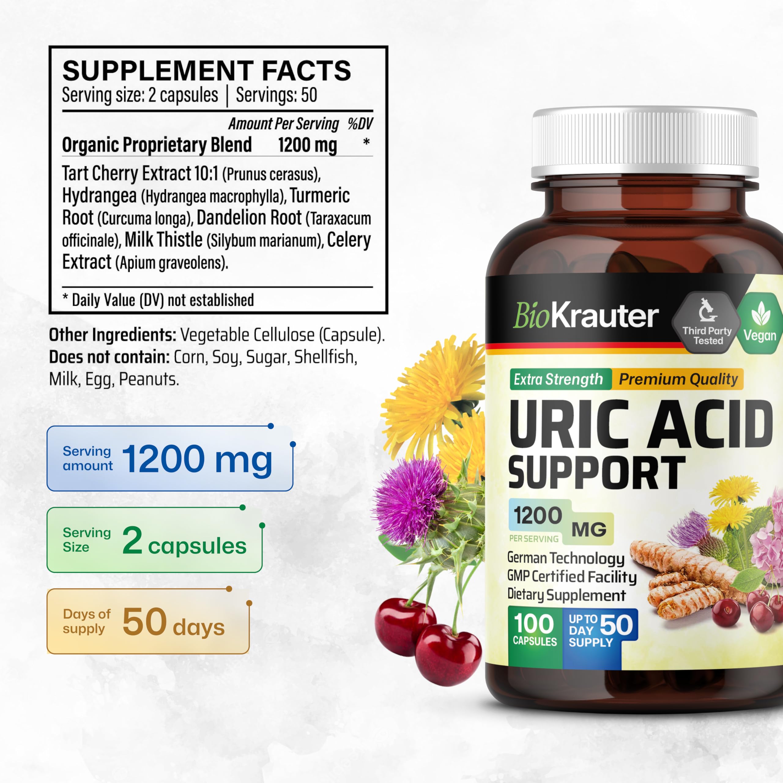 BIO KRAUTER Uric Acid Support Capsules packaging