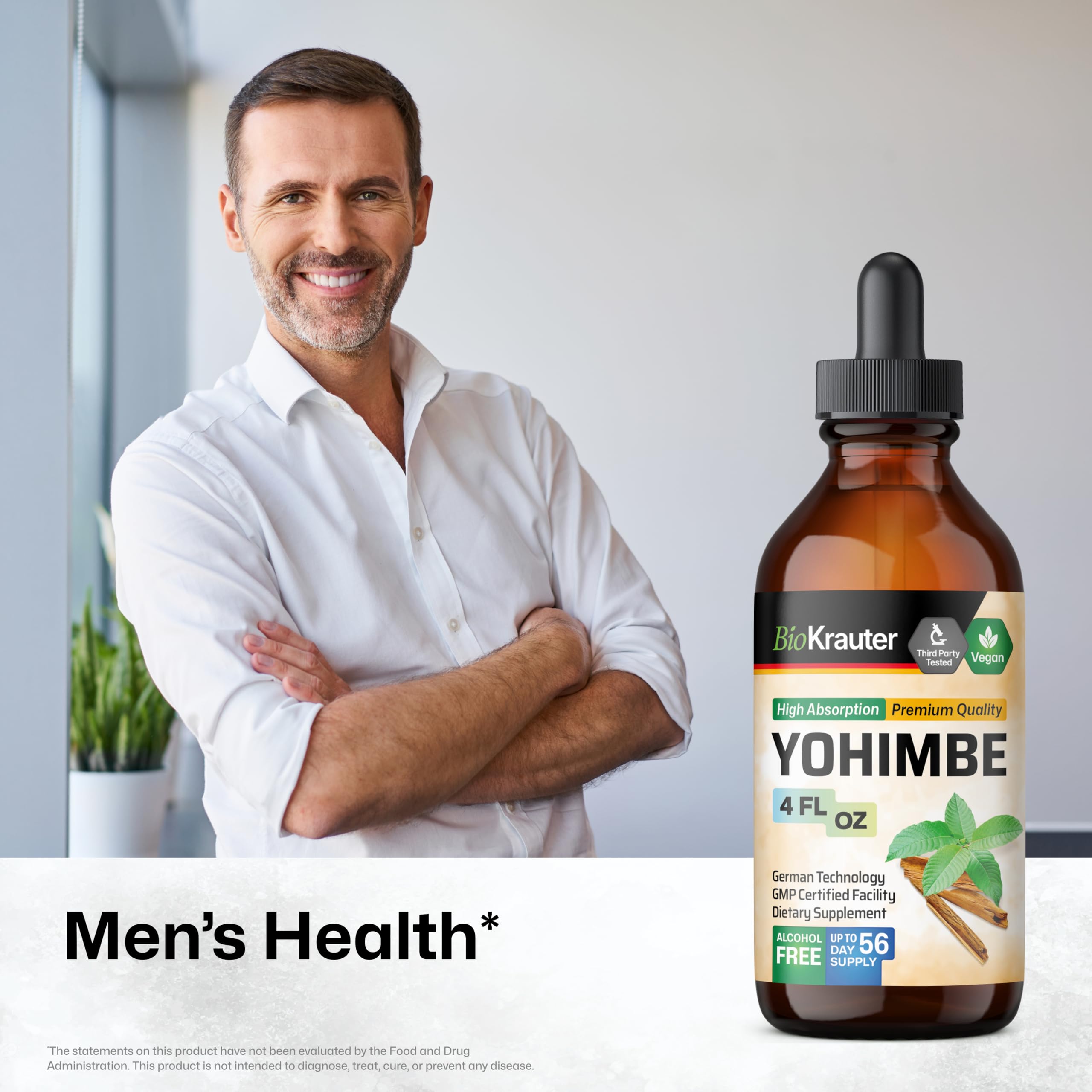 BIO KRAUTER Yohimbe Tincture 270g bottle with dropper