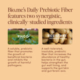 Bio.me Daily Prebiotic Fiber Powder mixed in smoothie