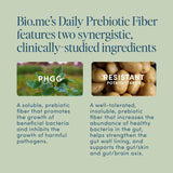 Bio.me Daily Prebiotic Fiber powder on a kitchen counter
