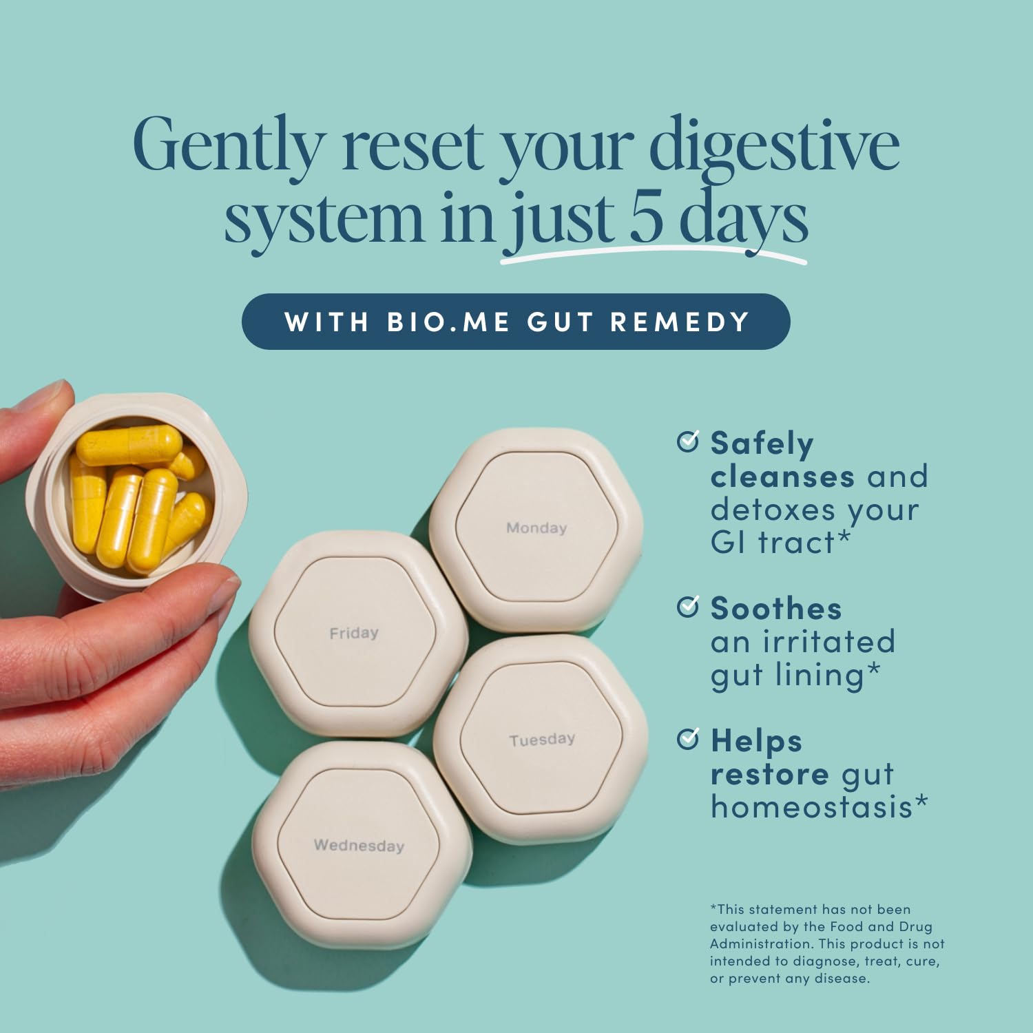 Bio.me Gut Remedy Capsules side view