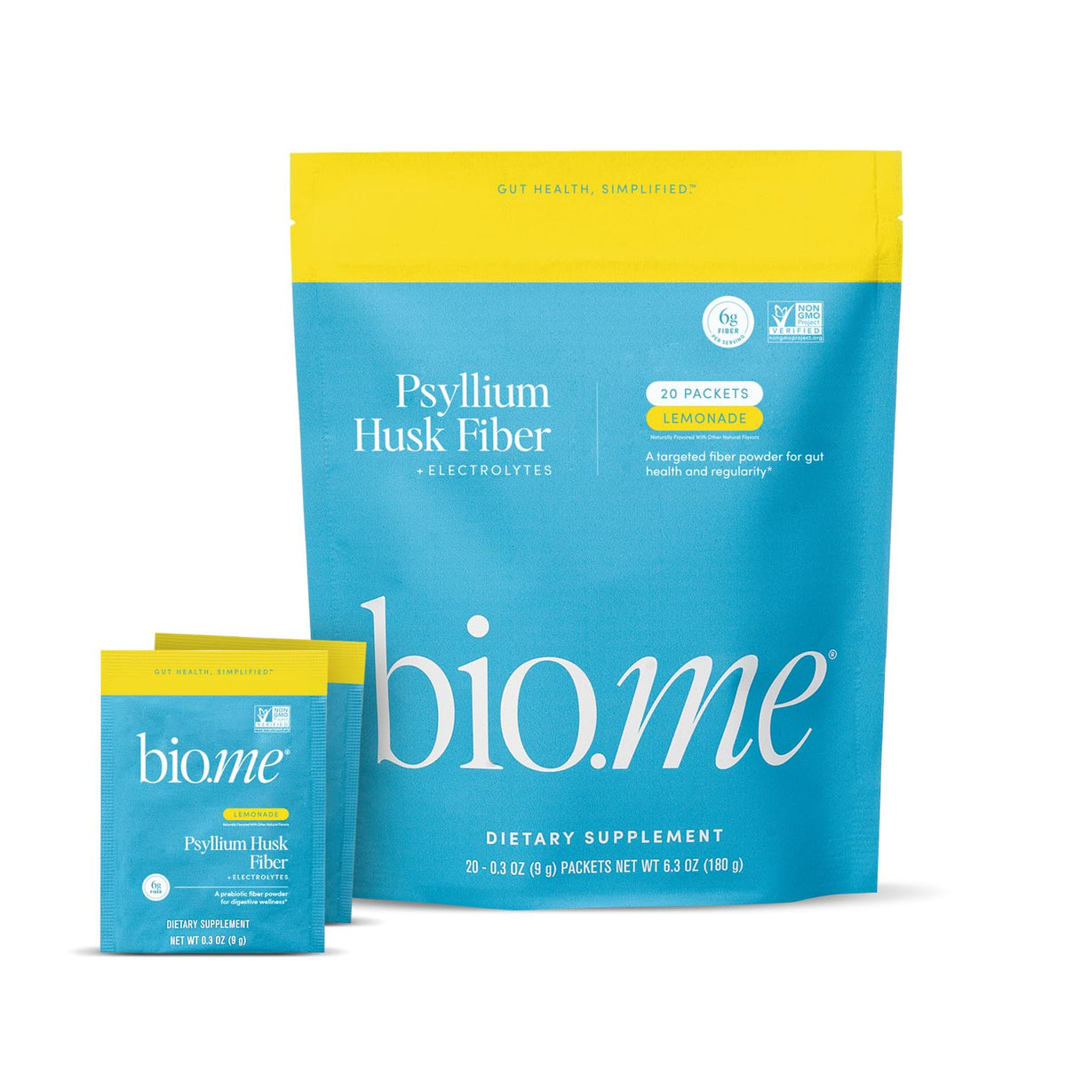 Bio.me Psyllium Husk Fiber Supplement 220g front view