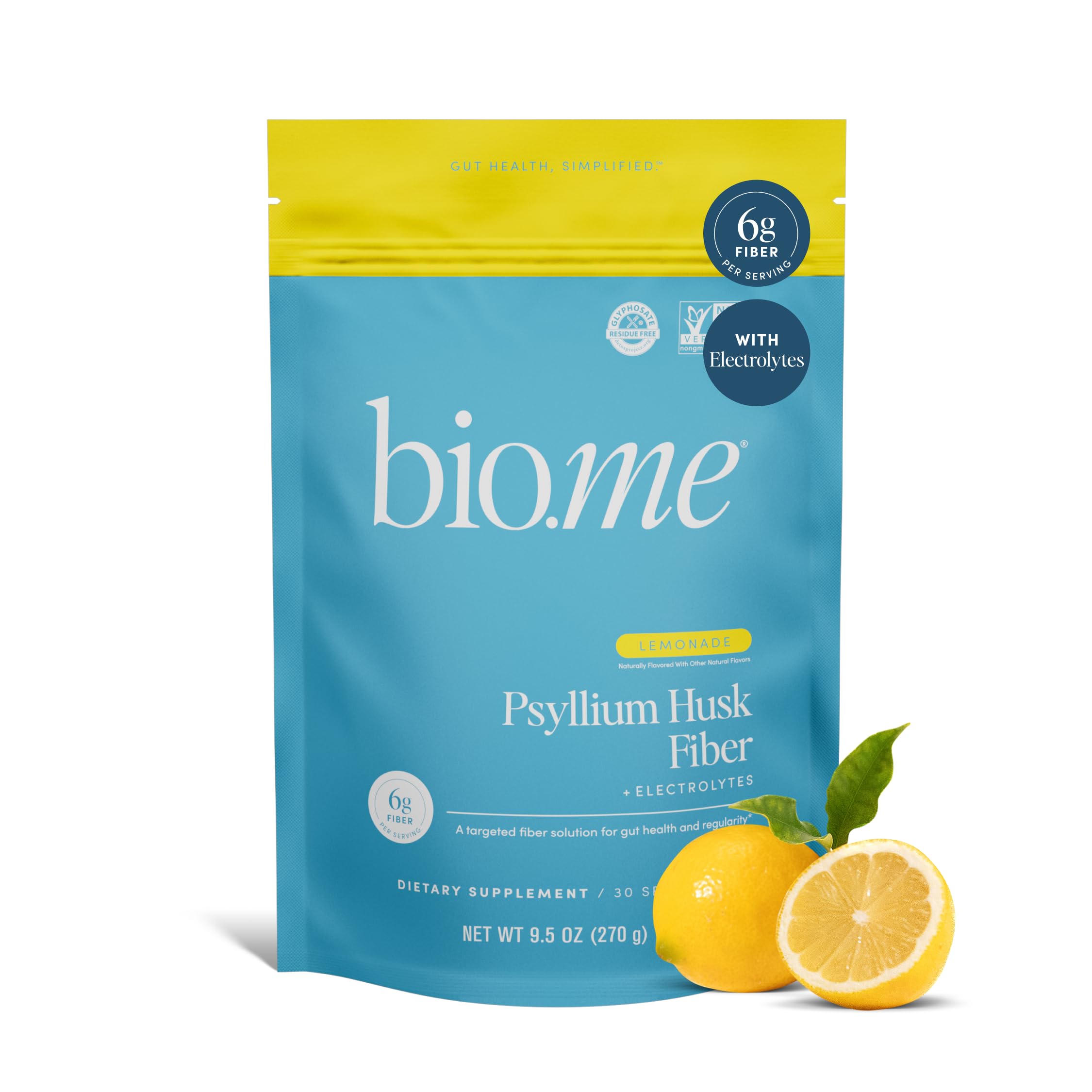 Bio.me Psyllium Husk Fiber Supplement 281g front view