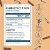 Bio.me Synbiotic Capsules back view with ingredient list