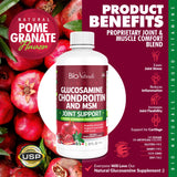 Bio Naturals Glucosamine Chondroitin Supplement liquid in a measuring spoon