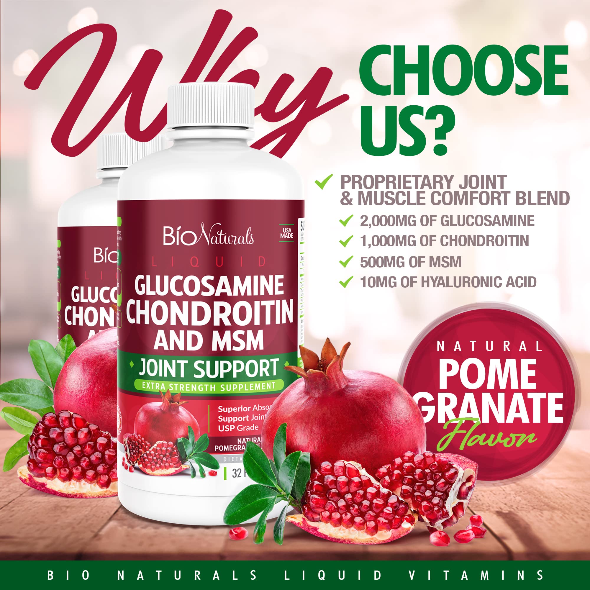 Bio Naturals Glucosamine Chondroitin Supplement liquid ingredients list
