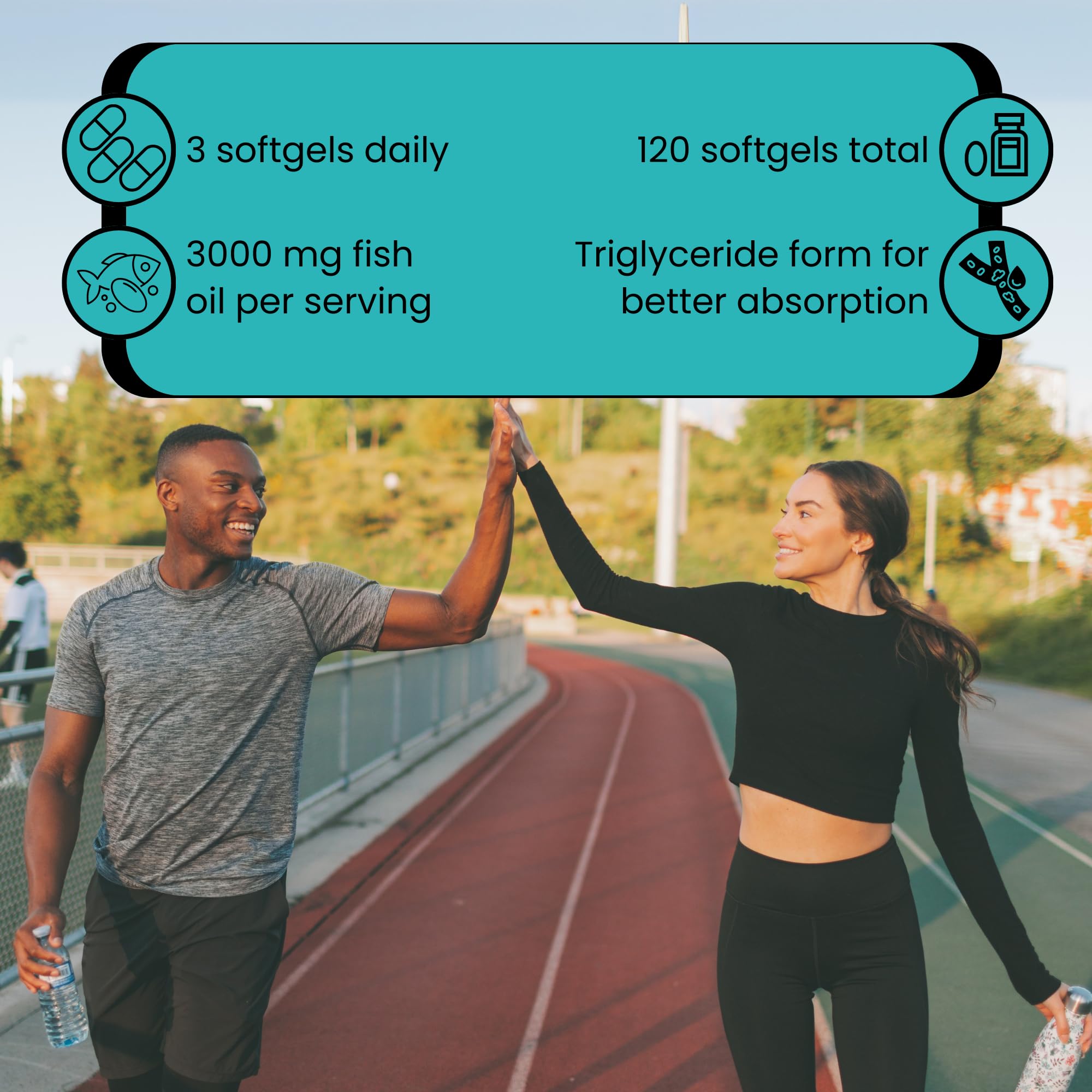 BIO NUTRI Fish Oil Omega 3 Supplements 3000mg capsule close-up