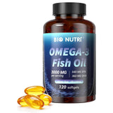 BIO NUTRI Fish Oil Omega 3 Supplements 3000mg front view