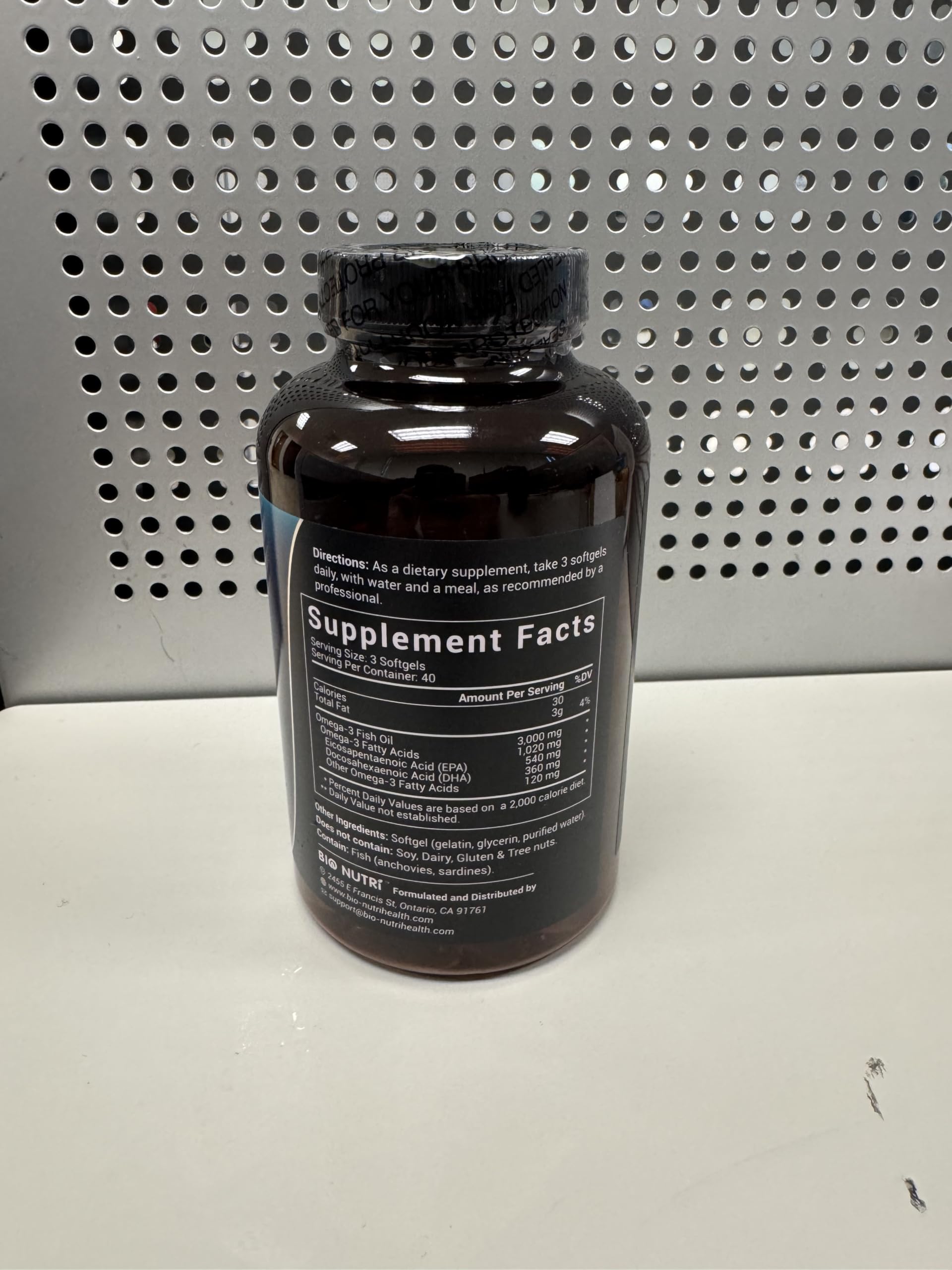BIO NUTRI Fish Oil Omega 3 Supplements 3000mg product details