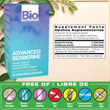 Bio Nutrition Advanced Berberine side view showing capsule count