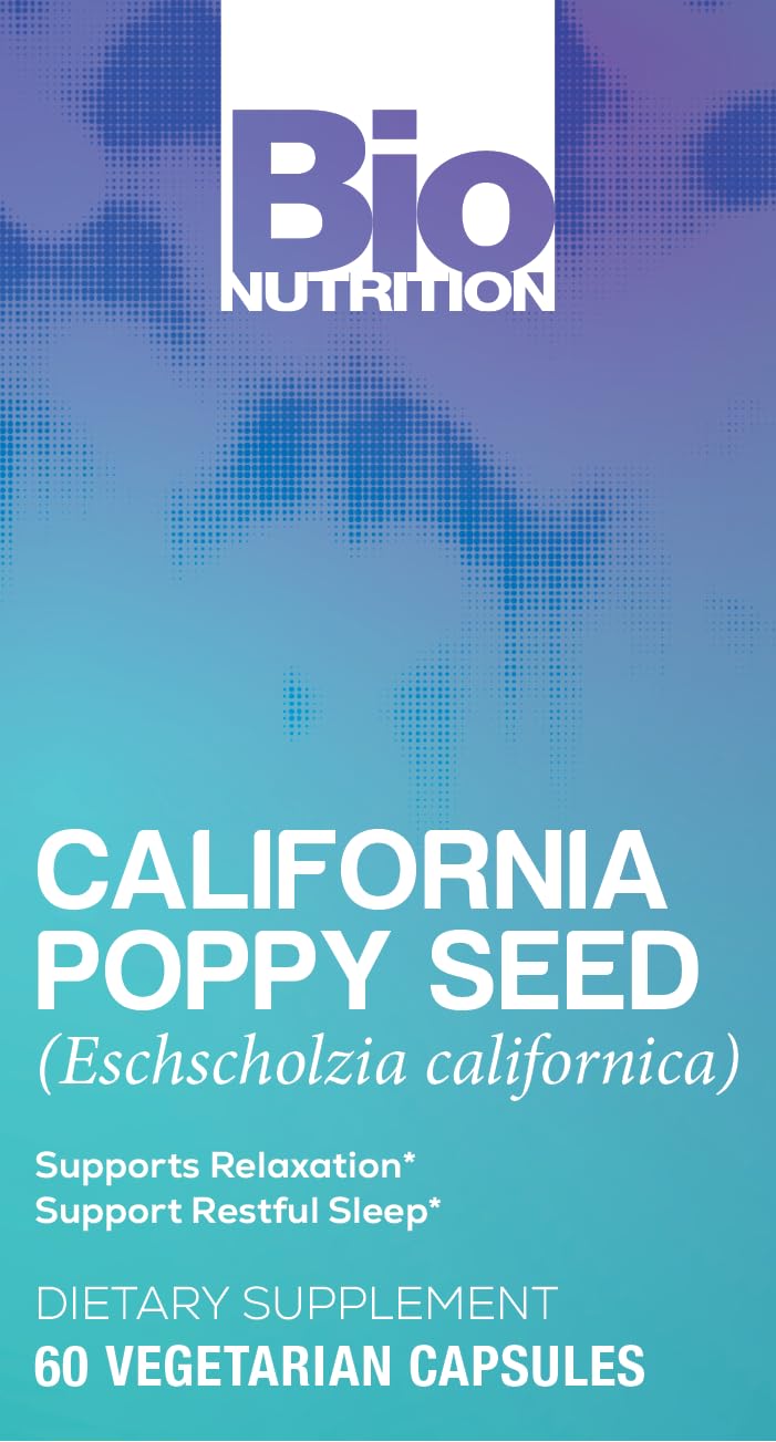 Bio Nutrition California Poppy Vegi-Caps 500mg packaging