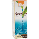Bio Nutrition Graviola Extract 4oz bottle with mango fruit