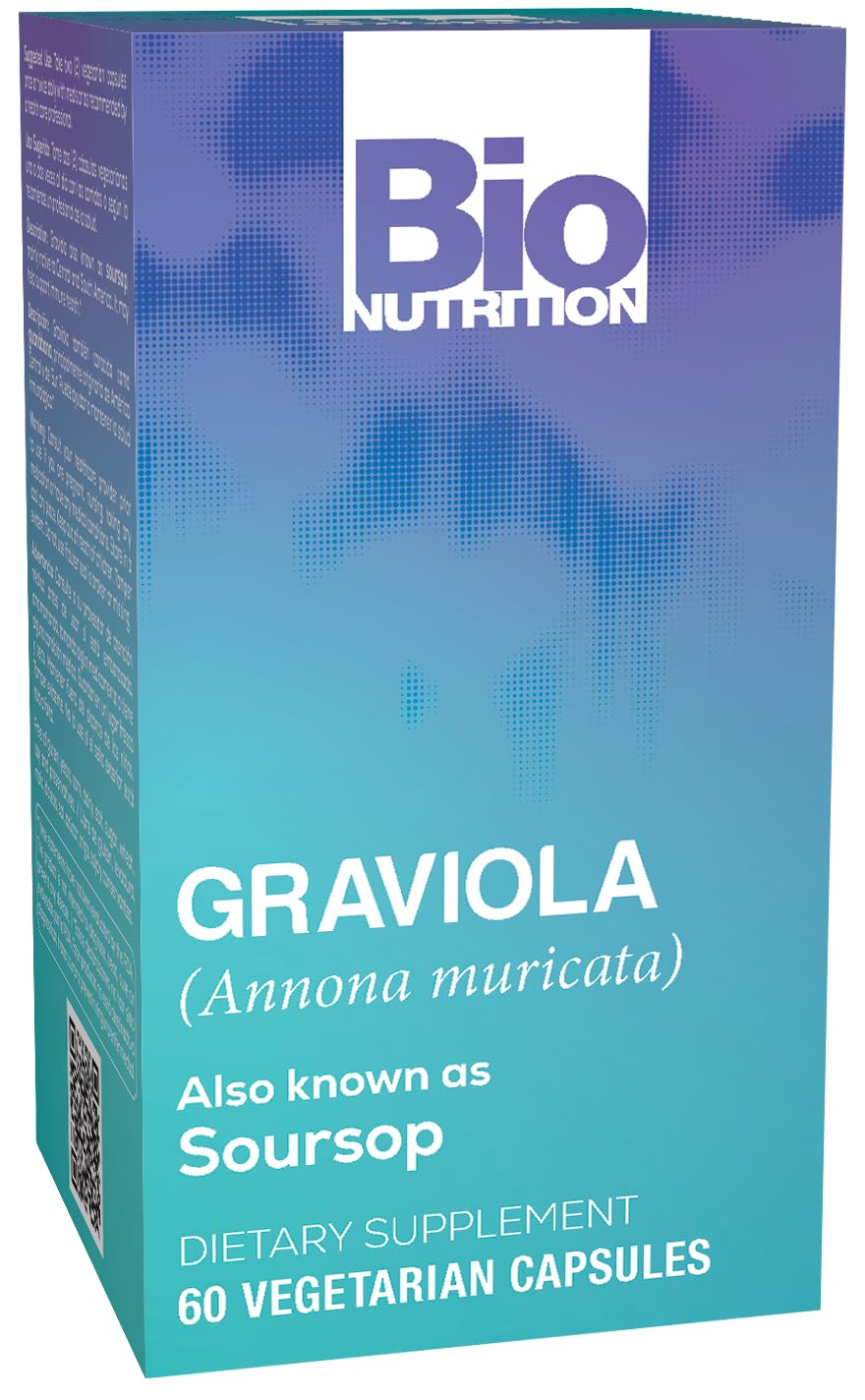 Bio Nutrition Graviola Soursop 60 Vegetarian Capsules front view