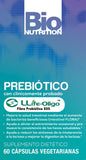 Bio Nutrition Prebiotic Fiber Capsules back view with ingredient list