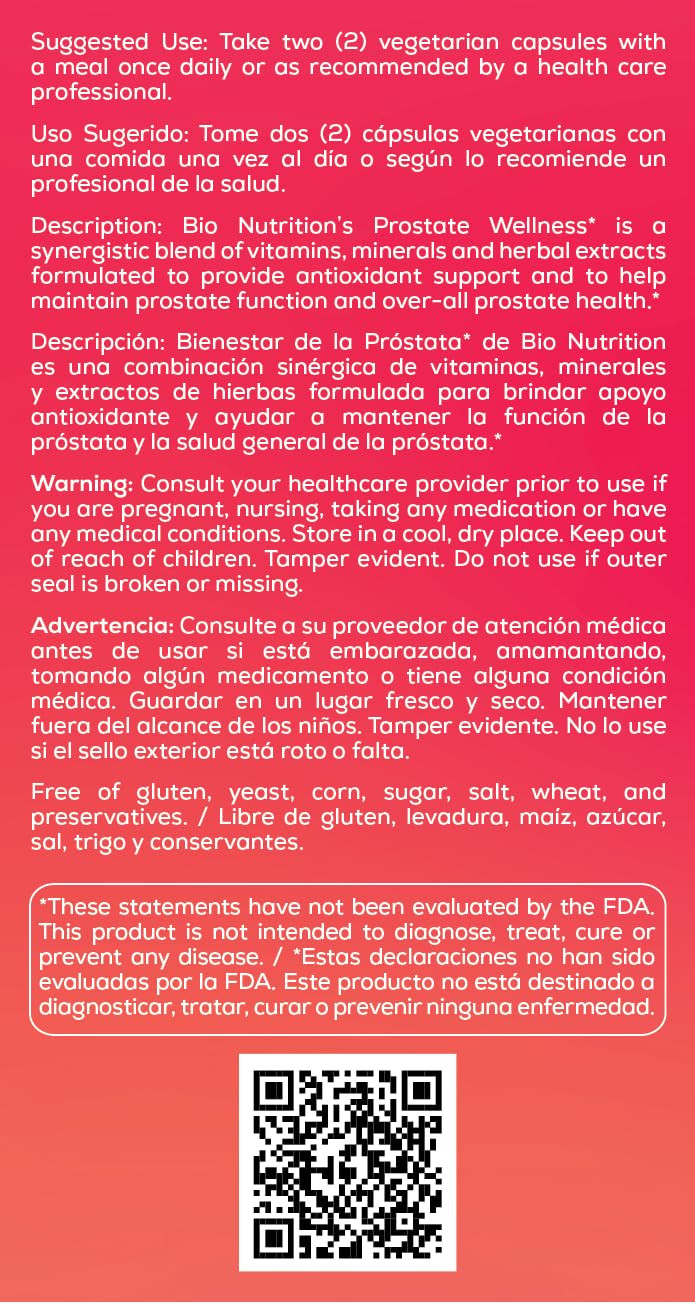 Bio Nutrition Prostate Wellness Vegi-Caps close-up of capsule