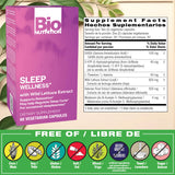 Bio Nutrition Sleep Wellness bottle with label details