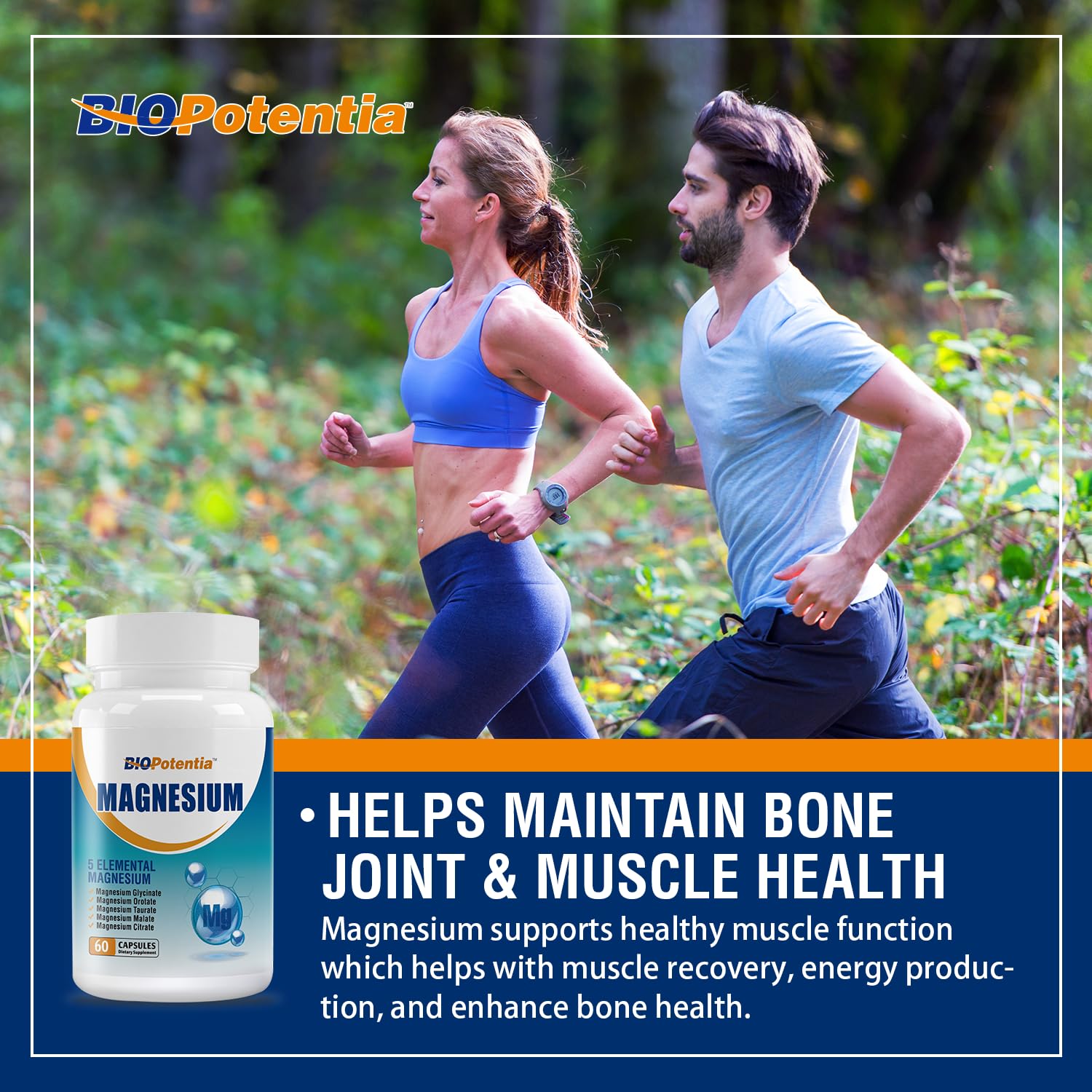 BIO POTENTIA Magnesium 500mg capsule close-up