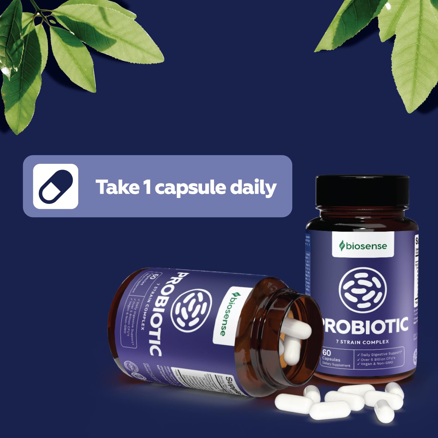 Bio Sense Probiotics Supplement with measuring spoon