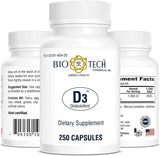 Bio-Tech Pharmacal D3-5 5000 IU 250 Capsules side view
