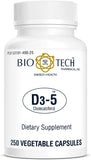 Bio-Tech Pharmacal D3-5 5000 IU vegetable capsules in a hand