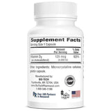 Bio-Tech Pharmacal D3-5 5000iu Vitamin D3 250 Capsules on a wooden table