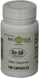 Bio-Tech Pharmacal D3-50 50,000 IU Vitamin D supplement bottle with label