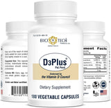 Bio-Tech Pharmacal D3Plus Vitamin D3 5000 IU supplement side view