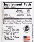 Bio-Tech Pharmacal K1-1000 Vitamin K1 100 Capsules packaging