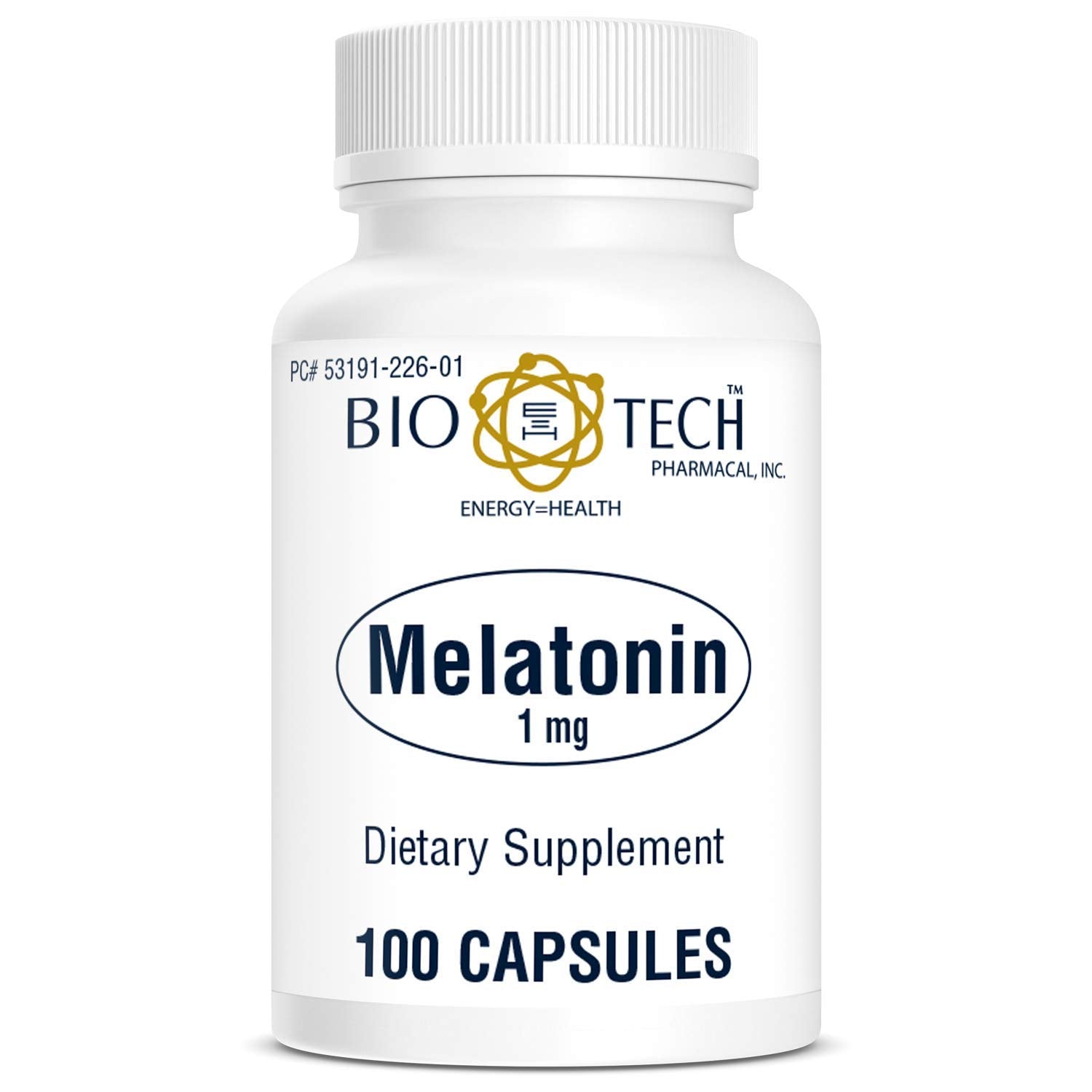 Bio-Tech Pharmacal Melatonin 1mg 100 Capsules front view