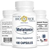 Bio-Tech Pharmacal Melatonin 1mg 100 Capsules side view